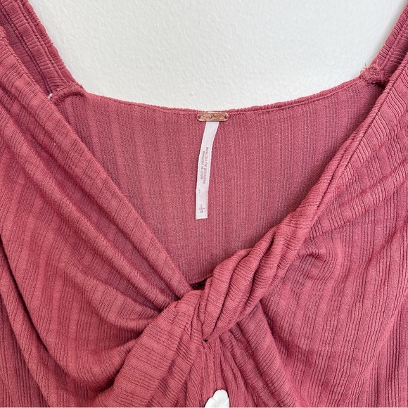 Free People Womens Large Ruby Tunic Long Sleeve Twist Front Open - Picture 9 of 14